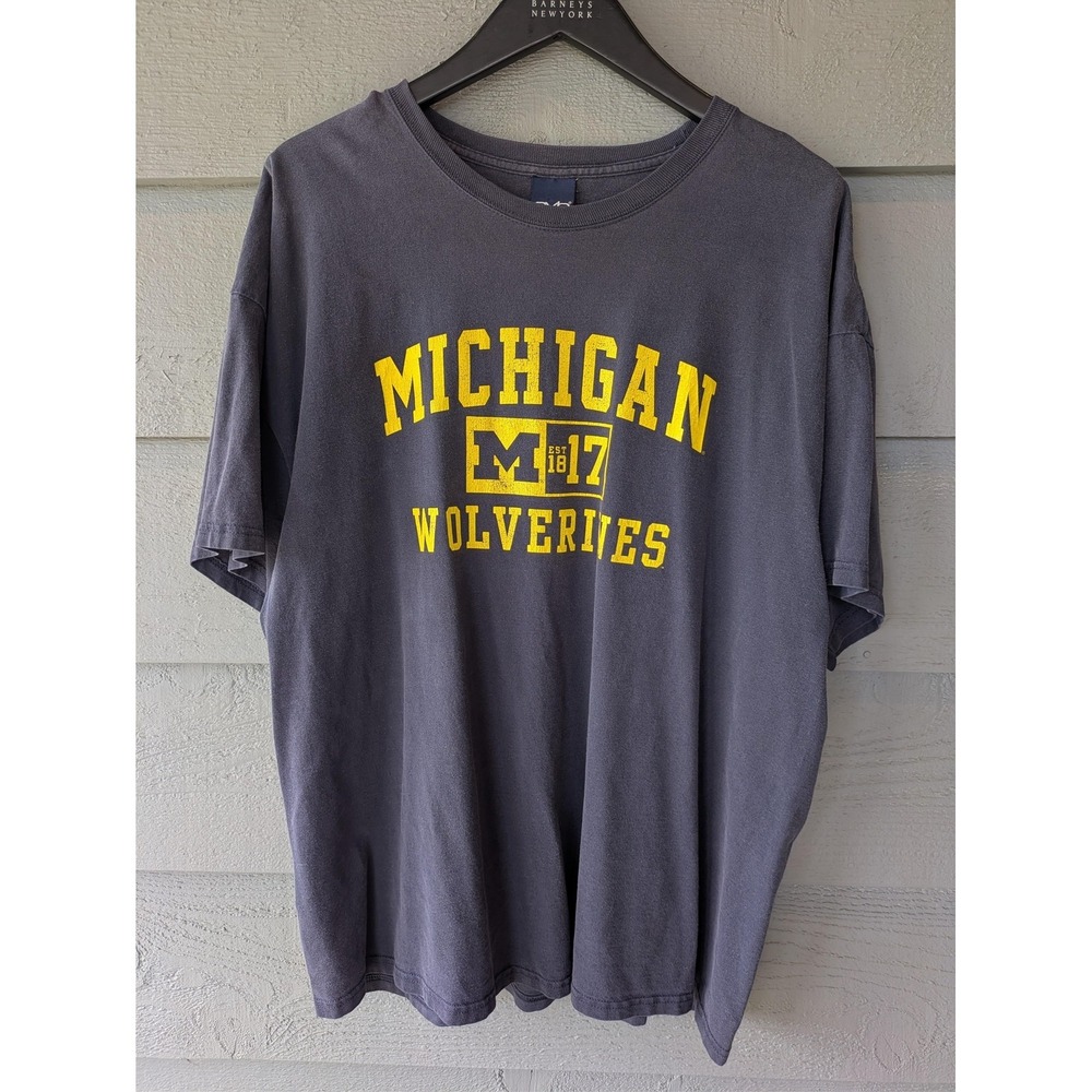 VTG Michigan Wolverines Shirt Mens 2XL Gray NCAA Football Old Varsity Brand Tee